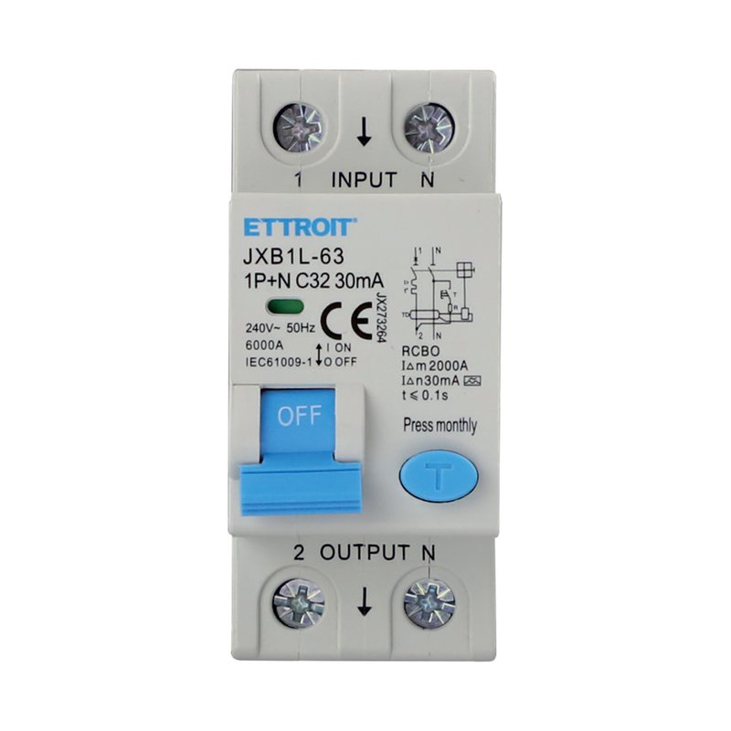 Interruttore Magnetotermico Differenziale Tipo A 1P+N 32A 6KA 30mA 220V Occupa 2 Moduli DIN
