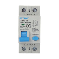 Interruttore Magnetotermico Differenziale Tipo A 1P+N 32A 6KA 30mA 220V Occupa 2 Moduli DIN