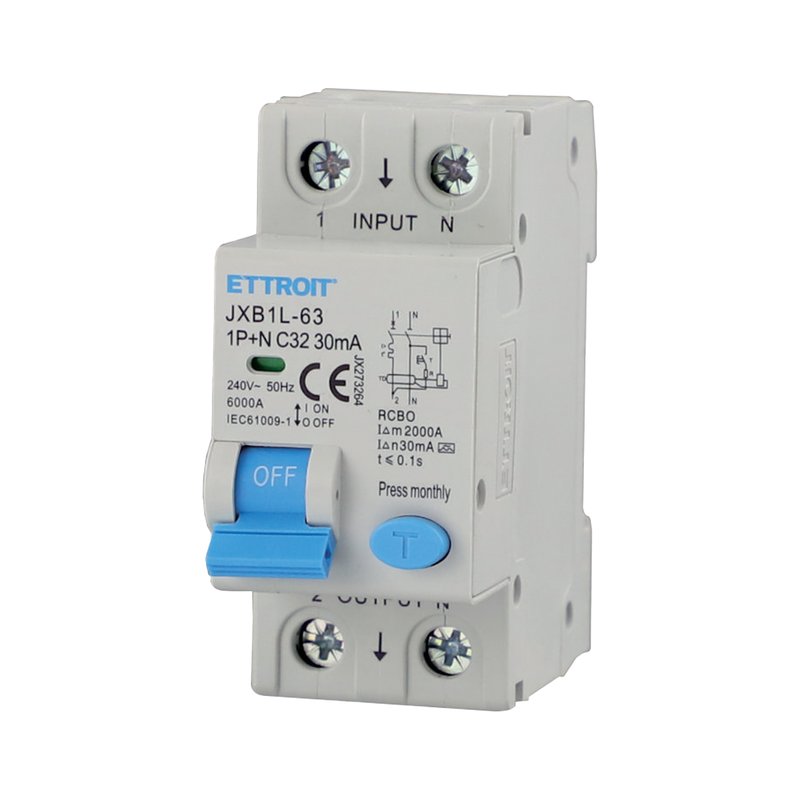 Interruttore Magnetotermico Differenziale Tipo A 1P+N 32A 6KA 30mA 220V Occupa 2 Moduli DIN