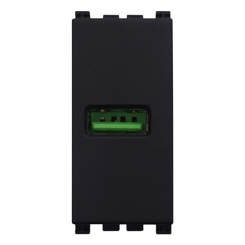 Modulo Presa Caricatore USB 5V 2,1A Colore Nero Compatibile Con Vimar Arke