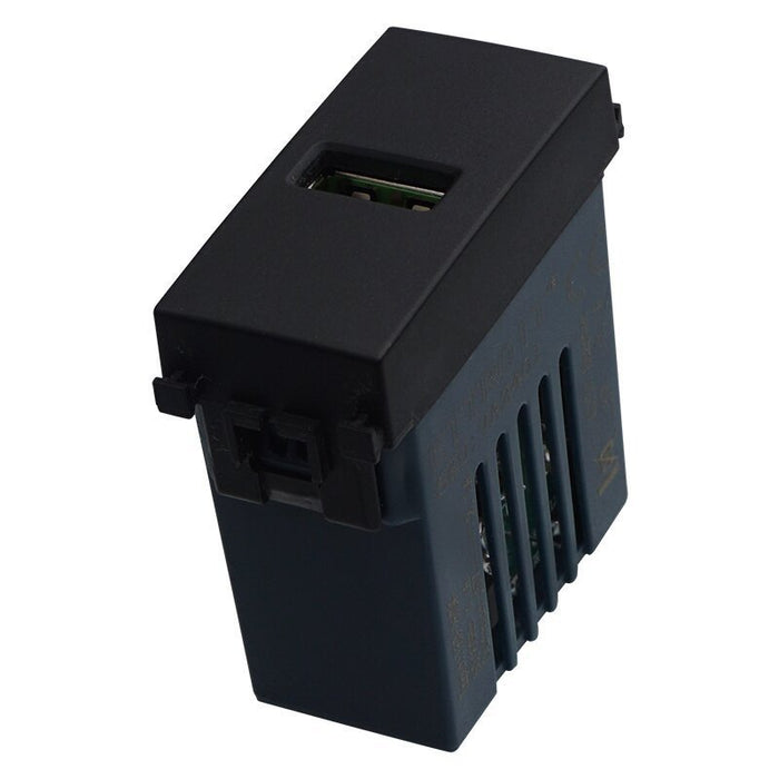 Modulo Presa Caricatore USB 5V 2,1A Colore Nero Compatibile Con Vimar Arke