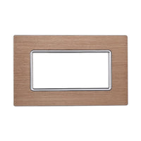 ETTROIT Placca In Alluminio Serie Solar 4P Colore Oro Compatibile Con Bticino Matix