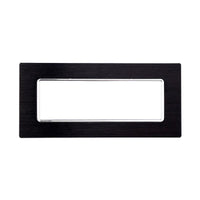 Placca In Alluminio Serie Solar 6P Colore Nero Compatibile Con Bticino Matix