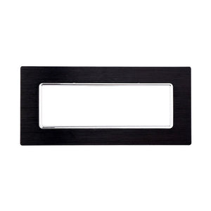 Placca In Alluminio Serie Solar 6P Colore Nero Compatibile Con Bticino Matix
