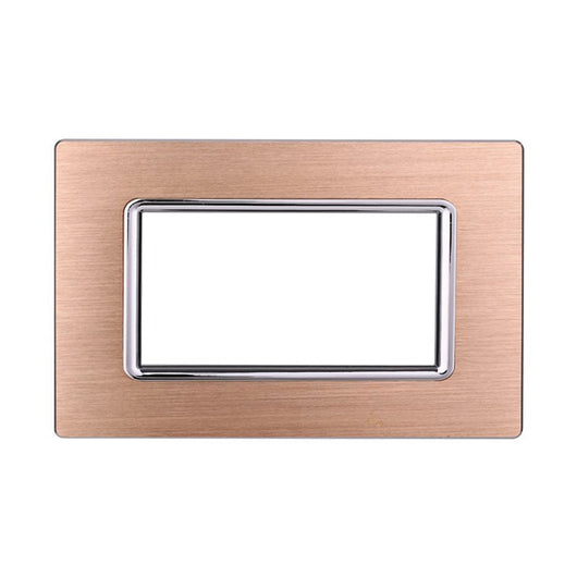 Placca In Alluminio Serie Space 4P Colore Oro Compatibile Con Bticino Living Light