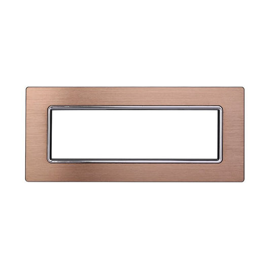 Placca In Alluminio Serie Space 7P Colore Oro Compatibile Con Bticino Living Light