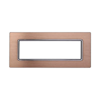 ETTROIT Placca In Alluminio Serie Space 7P Colore Oro Compatibile Con Bticino Living Light