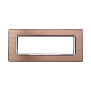 ETTROIT Placca In Alluminio Serie Space 7P Colore Oro Compatibile Con Bticino Living Light