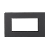 Placca In Vetro Serie Moon 4P Colore Acciaio Scuro Compatibile Con Bticino Axolute
