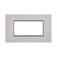 Placca In Vetro Serie Moon 4P Colore Bianco Compatibile Con Bticino Axolute