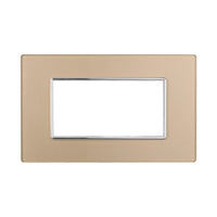 Placca In Vetro Serie Moon 4P Colore Oro Compatibile Con Bticino Axolute