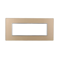 Placca In Vetro Serie Moon 6P Colore Oro Compatibile Con Bticino Axolute