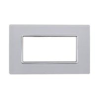 ETTROIT Placca In Vetro Serie Solar 4P Colore Bianco Compatibile Con Bticino Matix