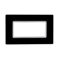 Placca In Vetro Serie Solar 4P Colore Nero Compatibile Con Bticino Matix