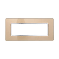 Placca In Vetro Serie Solar 6P Colore Oro Compatibile Con Bticino Matix