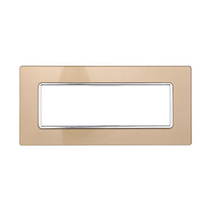 Placca In Vetro Serie Solar 6P Colore Oro Compatibile Con Bticino Matix