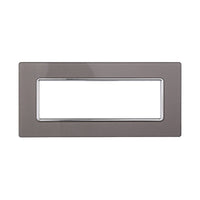Placca In Vetro Serie Solar 6P Colore Silver Compatibile Con Bticino Matix