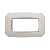 ETTROIT Placca Orbis Serie Moon 4P Colore Bianco Compatibile Con Bticino Axolute