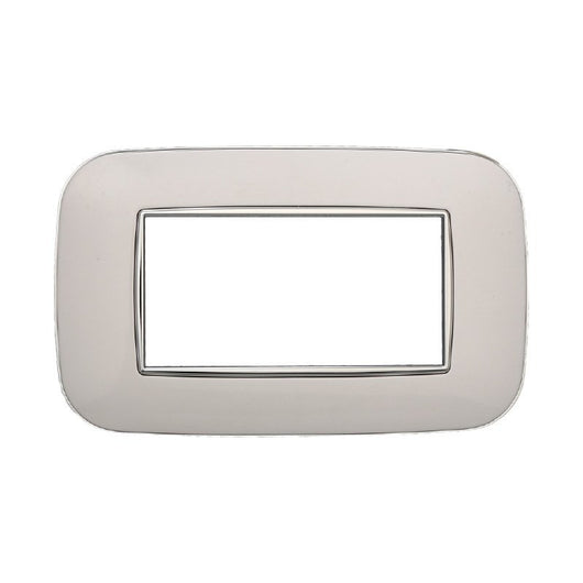 ETTROIT Placca Orbis Serie Moon 4P Colore Bianco Compatibile Con Bticino Axolute