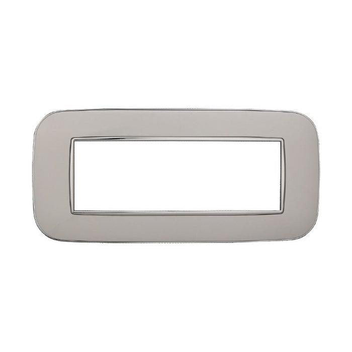 ETTROIT Placca Orbis Serie Moon 6P Colore Bianco Compatibile Con Bticino Axolute