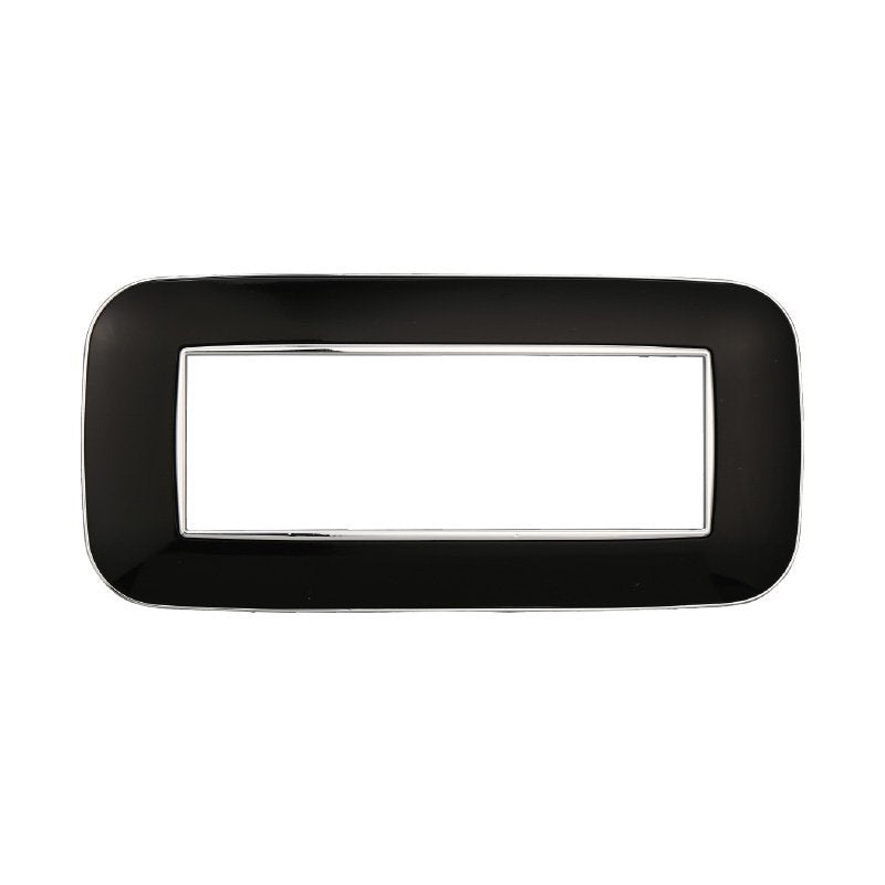 ETTROIT Placca Orbis Serie Moon 6P Colore Nero Compatibile Con Bticino Axolute