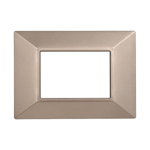 Placca Piramide Serie Moon 3P Colore Bronzo Compatibile Con Bticino Axolute