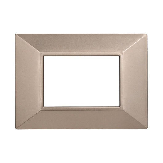 Placca Piramide Serie Moon 3P Colore Bronzo Compatibile Con Bticino Axolute