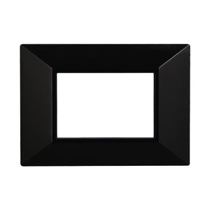 Placca Piramide Serie Moon 3P Colore Nero Compatibile Con Bticino Axolute