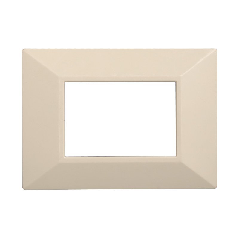 Placca Piramide Serie Moon 3P Colore Sabbia Compatibile Con Bticino Axolute