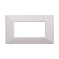 ETTROIT Placca Piramide Serie Moon 4P Colore Bianco Compatibile Con Bticino Axolute