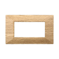 ETTROIT Placca Piramide Serie Moon 4P Colore Legno Scuro Compatibile Con Bticino Axolute