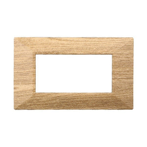 ETTROIT Placca Piramide Serie Moon 4P Colore Legno Scuro Compatibile Con Bticino Axolute