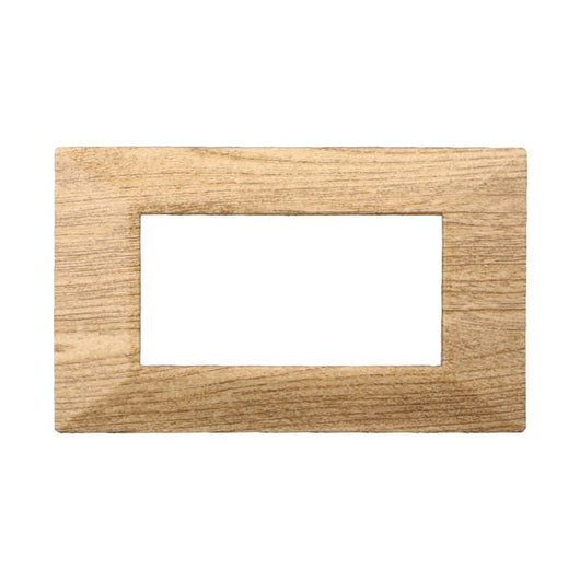 ETTROIT Placca Piramide Serie Moon 4P Colore Legno Scuro Compatibile Con Bticino Axolute