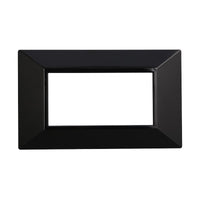 ETTROIT Placca Piramide Serie Moon 4P Colore Nero Compatibile Con Bticino Axolute
