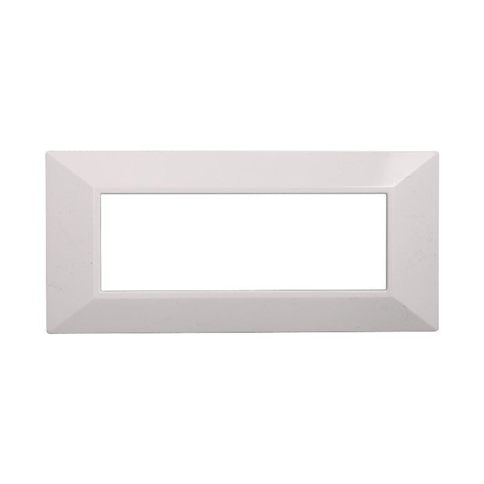 ETTROIT Placca Piramide Serie Moon 6P Colore Bianco Compatibile Con Bticino Axolute