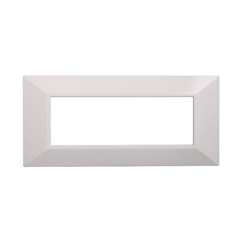 ETTROIT Placca Piramide Serie Moon 6P Colore Bianco Compatibile Con Bticino Axolute