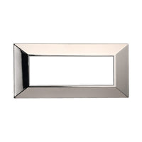 ETTROIT Placca Piramide Serie Moon 6P Colore Cromato Lucido Compatibile Con Bticino Axolute
