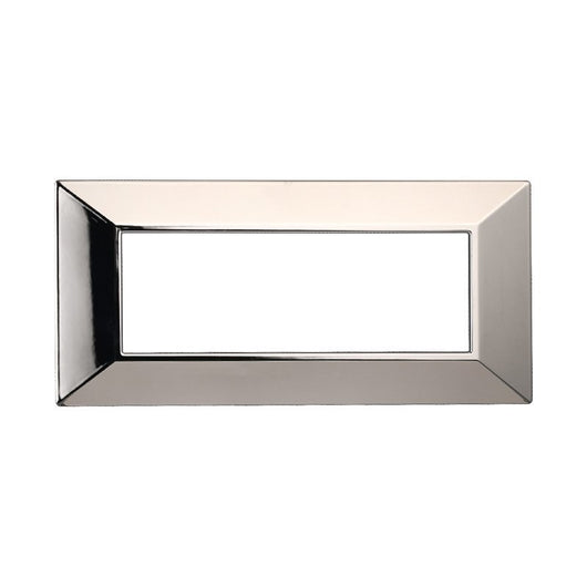 ETTROIT Placca Piramide Serie Moon 6P Colore Cromato Lucido Compatibile Con Bticino Axolute