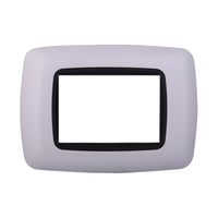 Placca Plastica Bombata Serie Space 3P Colore Bianco Compatibile Con Bticino Living International
