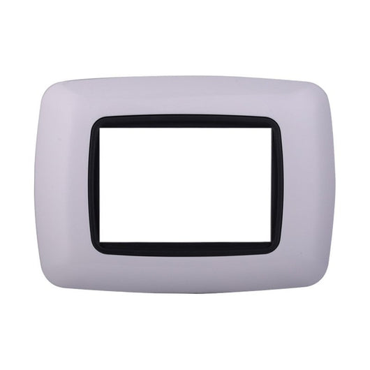 Placca Plastica Bombata Serie Space 3P Colore Bianco Compatibile Con Bticino Living International
