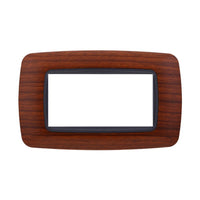 ETTROIT Placca Plastica Bombata Serie Space 4P Colore Radica Compatibile Con Bticino Living International