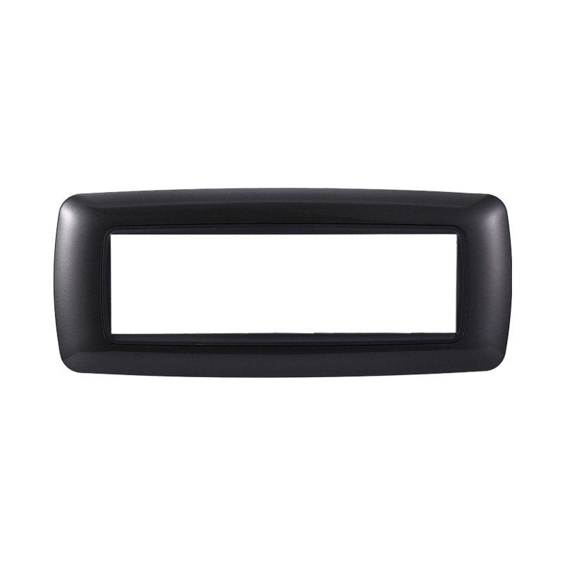 ETTROIT Placca Plastica Bombata Serie Space 7P Colore Acciaio Scuro Compatibile Con Bticino Living International