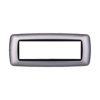 ETTROIT Placca Plastica Bombata Serie Space 7P Colore Silver Compatibile Con Bticino Living International