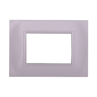ETTROIT Placca Plastica Quadrata Serie Space 3P Colore Bianco Compatibile Con Bticino Living Light