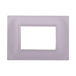 ETTROIT Placca Plastica Quadrata Serie Space 3P Colore Bianco Compatibile Con Bticino Living Light