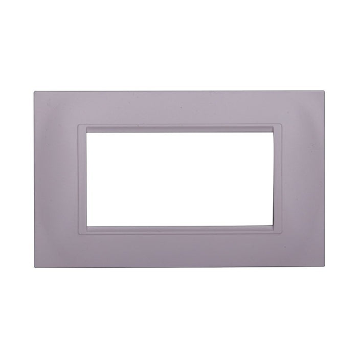 ETTROIT Placca Plastica Quadrata Serie Space 4P Colore Bianco Compatibile Con Bticino Living Light
