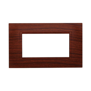 Placca Plastica Quadrata Serie Space 4P Colore Radica Compatibile Con Bticino Living Light