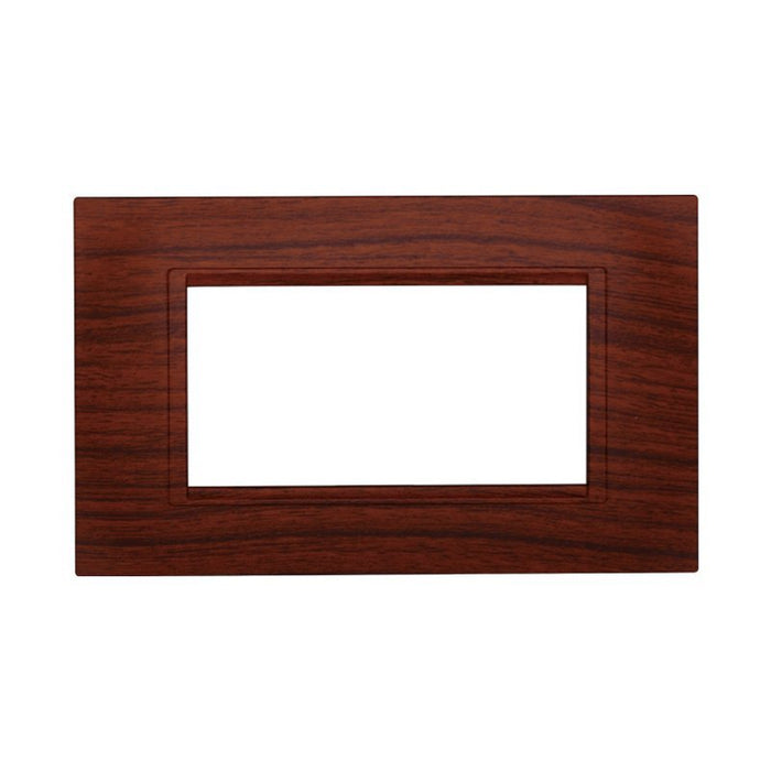 Placca Plastica Quadrata Serie Space 4P Colore Radica Compatibile Con Bticino Living Light