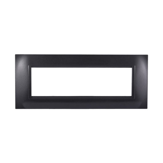 Placca Plastica Quadrata Serie Space 7P Colore Acciaio Scuro Compatibile Con Bticino Living Light