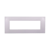 Placca Plastica Quadrata Serie Space 7P Colore Bianco Compatibile Con Bticino Living Light